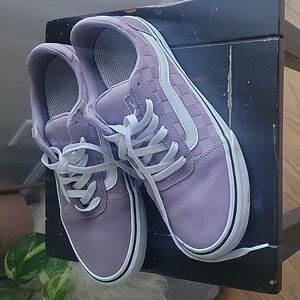 Womens purple checkered vans